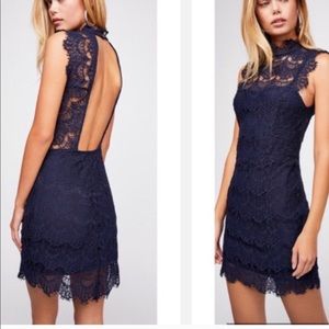 Free People Daydream navy bodycon dress XS